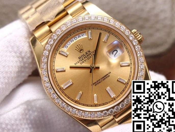 18ct M228348RBR-0002 Gold Effortless 989 Day EW Factory Date Rolex 0716